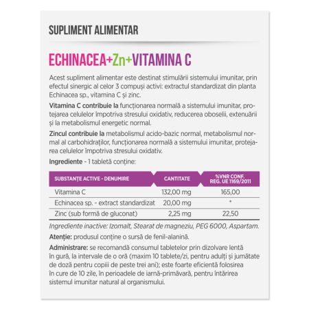 Echinacea + Zinc + Vitamina C, 30 capsule, Parapharm 690145