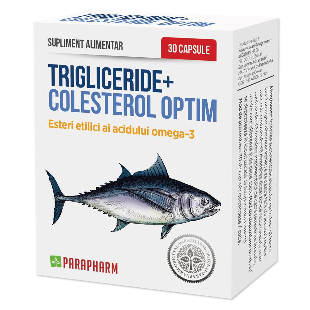 Trigliceride + Colesterol Optim, 30 capsule, Parapharm