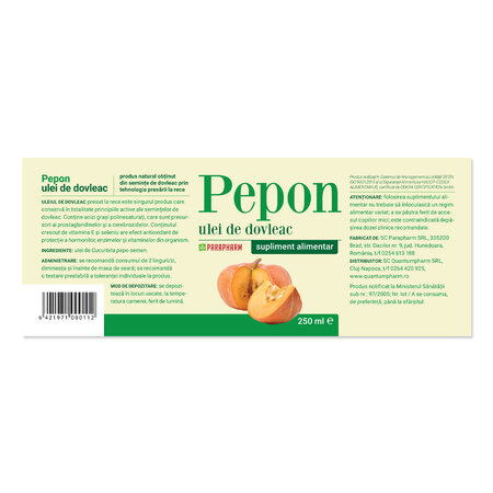 Ulei de Dovleac, 250 ml, Parapharm 690287