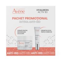 Pachet Crema pentru regenerare celulara 50 ml + Crema de ochi cu tripla actiune 15 ml Hyaluron Activ B3, Avene