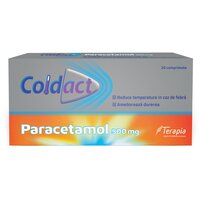 Paracetamol Coldact, 500 mg, 20 comprimate, Terapia Sa