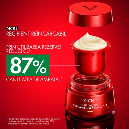 Rezerva Crema antirid de zi cu SPF 50 Liftactiv Collagen Specialist 16, 50 ml, Vichy 662343
