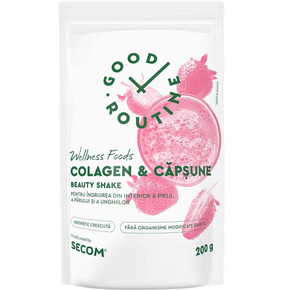 Colagen si Capsune Good Routine, 200 g, Secom