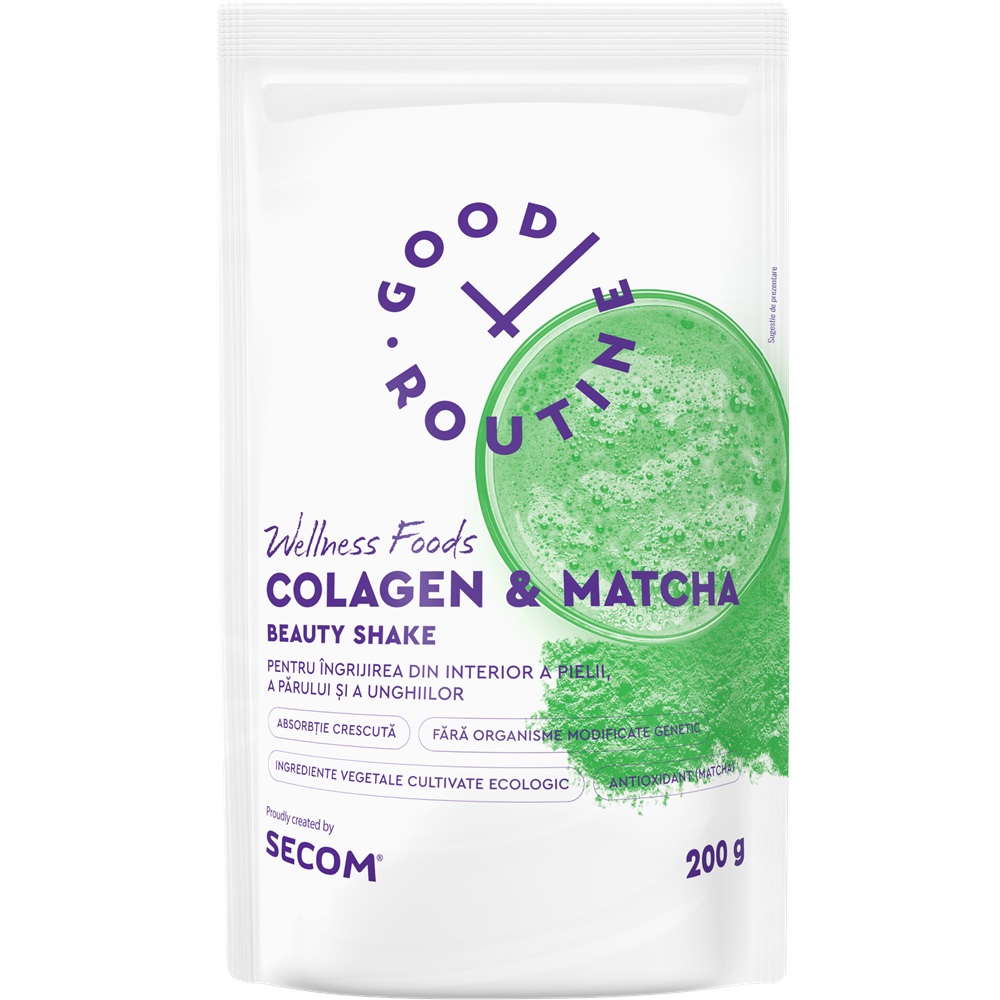 Colagen si Matcha Good Routine, 200 g, Secom