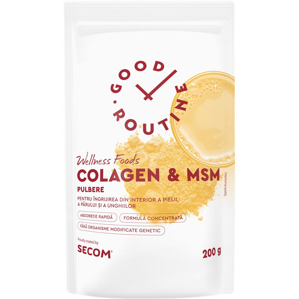Pulbere de Colagen si MSM Good Routine, 200 g, Secom