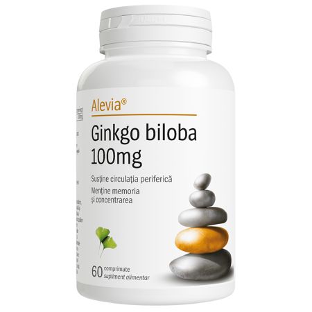 Ginkgo Biloba, 100 mg, 60 comprimate, Alevia