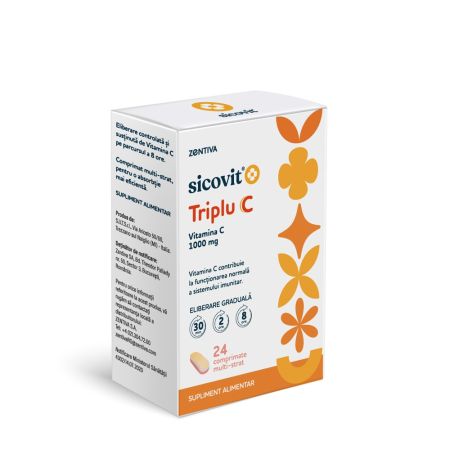 Triplu C Sicovit, 24 comprimate multi-strat, Zentiva 662479