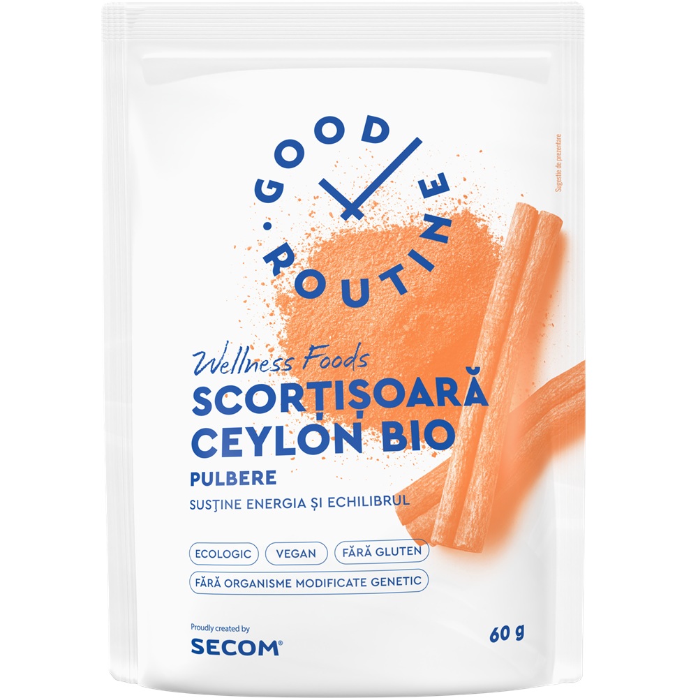 Pulbere de Scortisoara Ceylon Bio Good Routine, 60 g, Secom