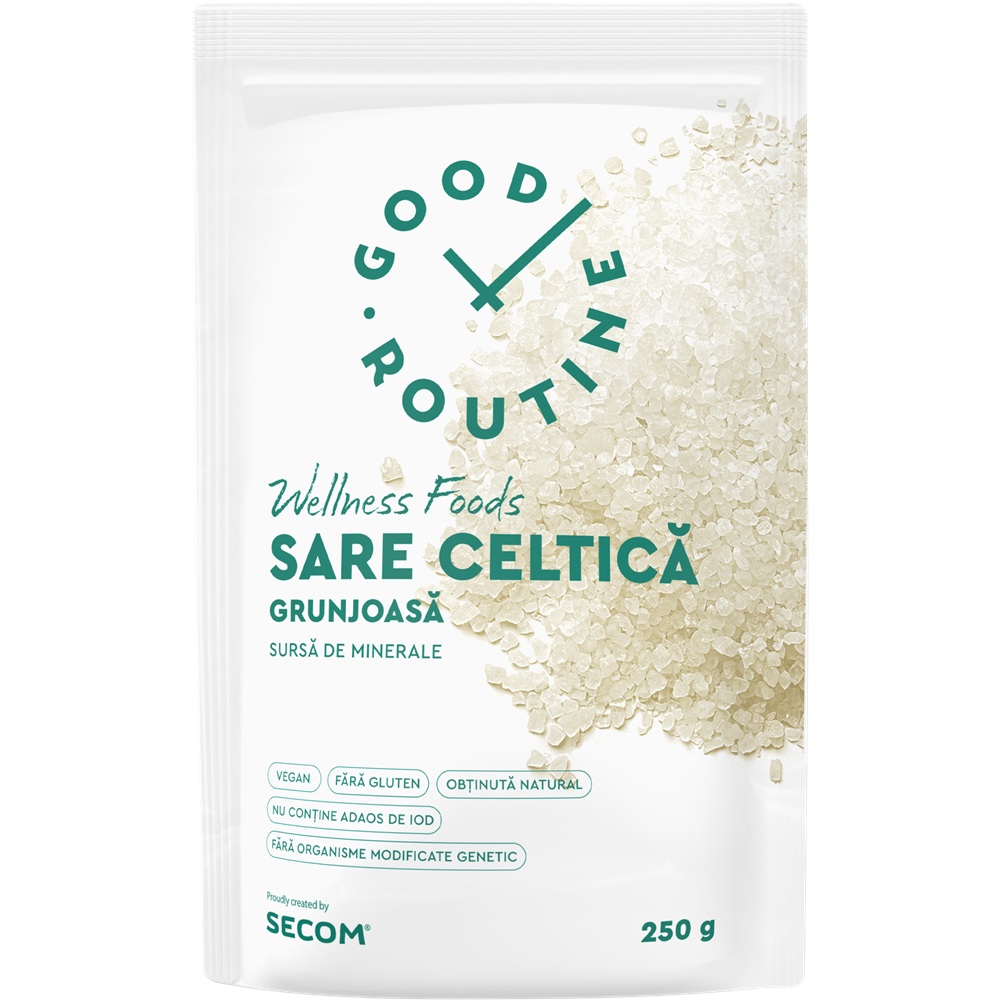 Sare celtica grunjoasa Good Routine, 250 g, Secom