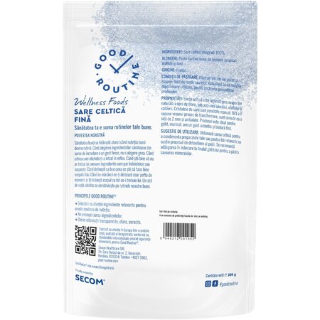 Sare celtica fina Good Routine, 250 g, Secom 712194