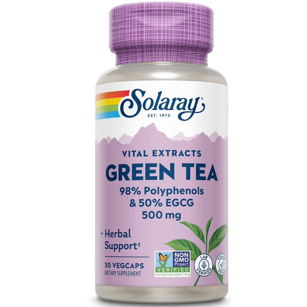 Green Tea Solaray, 500 mg, 30 capsule vegetale, Secom
