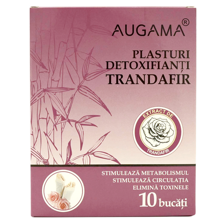 Plasturi detoxifianti cu trandafir Augama, 10x12 cm, 10 bucati, Henan Kangdi Medical