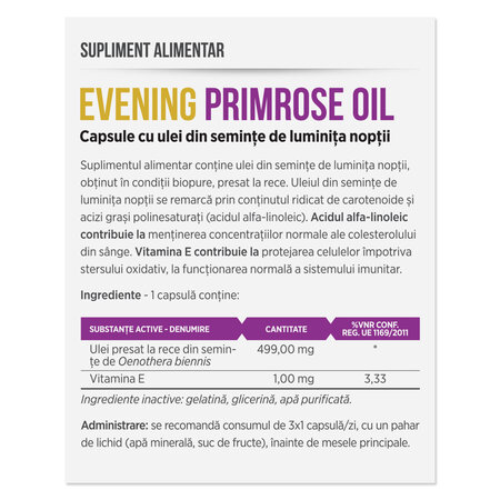 Evening Primrose Oil, 30 capsule, Parapharm 690169