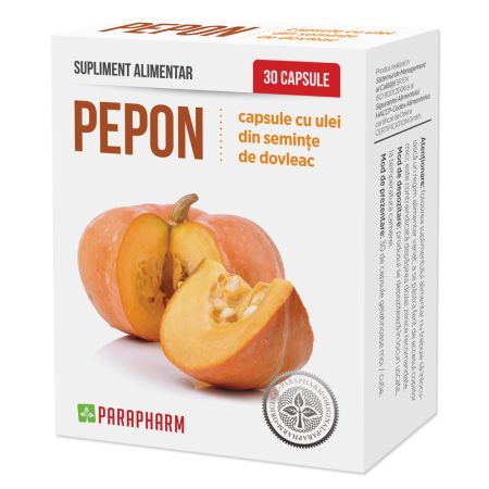 Pepon cu ulei de Dovleac, 30 capsule, Parapharm