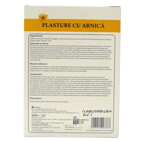 Plasturi cu arnica Augama, 10x15 cm, 10 bucati, Henan Kangdi Medical 662921