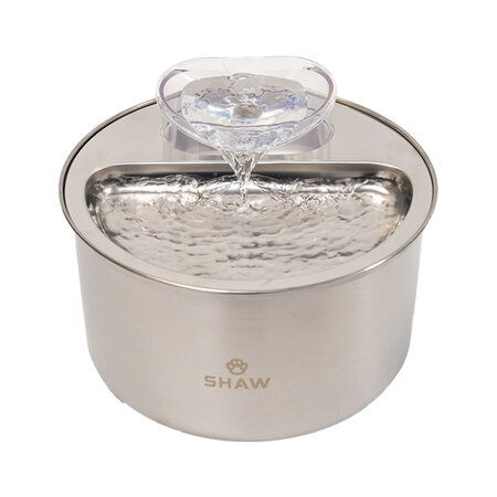Fantana de apa, argintie, pentru caini si pisici, cu functie de filtrare a apei, SHAW 662994