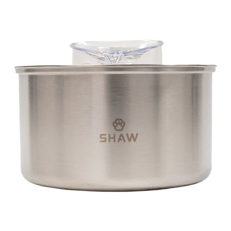 Fantana de apa, argintie, pentru caini si pisici, cu functie de filtrare a apei, SHAW 662993