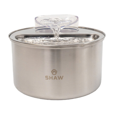 Fantana de apa, argintie, pentru caini si pisici, cu functie de filtrare a apei, SHAW 662996