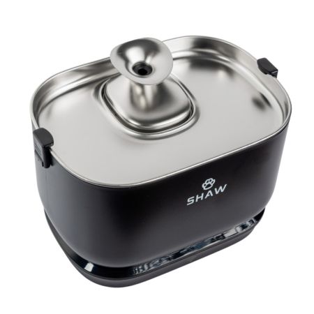 Fantana de apa, neagra, cu baterie si senzor, aplicatie mobila, sterilizare UV si sistem de filtrare Pro V3, SHAW 663009