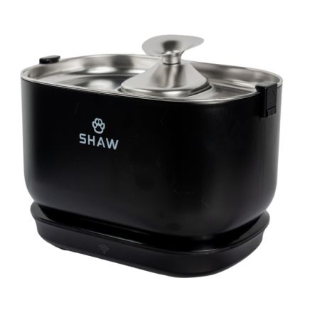 Fantana de apa, neagra, cu baterie si senzor, aplicatie mobila, sterilizare UV si sistem de filtrare Pro V3, SHAW 663012
