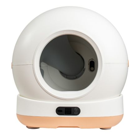 Litiera automata smart cu autocuratare si camera video pentru pisici, Ultra View, bej, 7 litri, Shaw