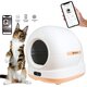 Litiera automata smart cu autocuratare si camera video pentru pisici Ultra View, bej, Shaw 663083