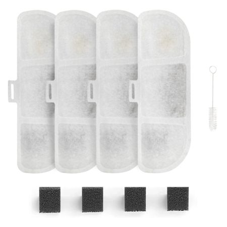 Set filtre pentru fantana din inox SHW-FNI-08 cu aplicatie mobila, 4 bucati, Shaw