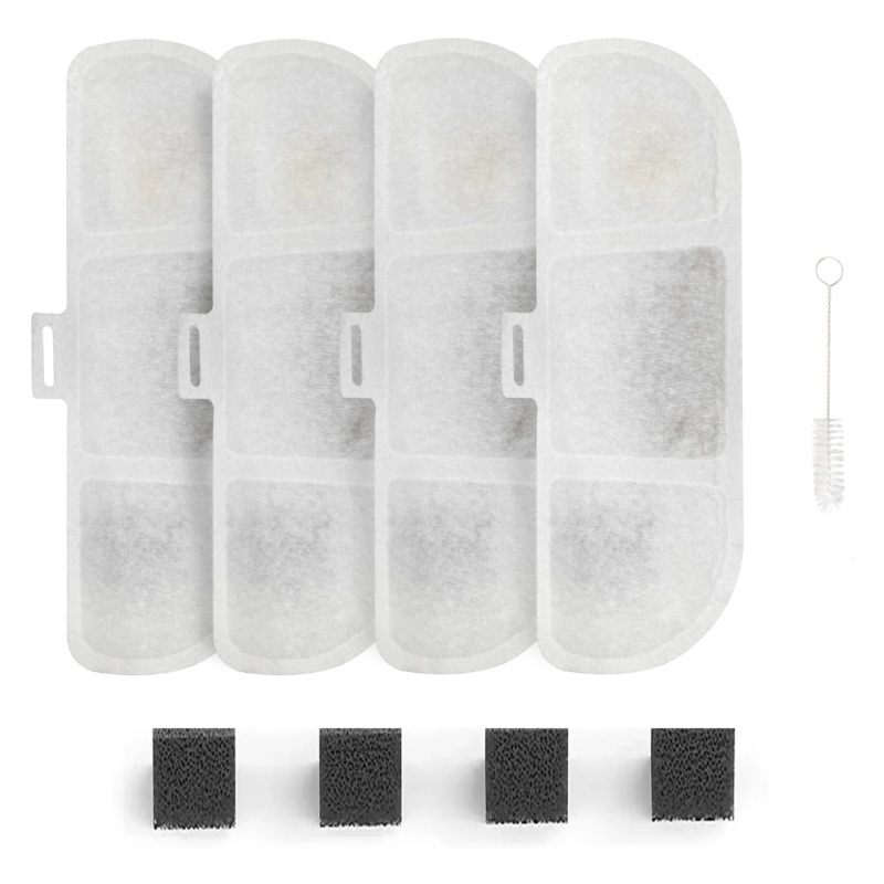 Set filtre pentru fantana din inox SHW-FNI-08 cu aplicatie mobila, 4 bucati, Shaw