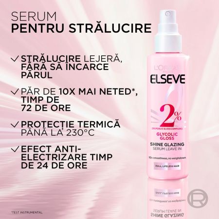 Serum pentru stralucirea parului Glycolic Gloss, 150 ml, Elseve 663168