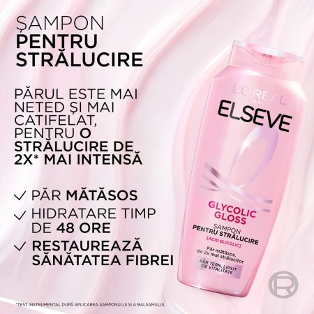 Sampon pentru stralucirea parului Glycolic Gloss, 250 ml, Elseve 663199