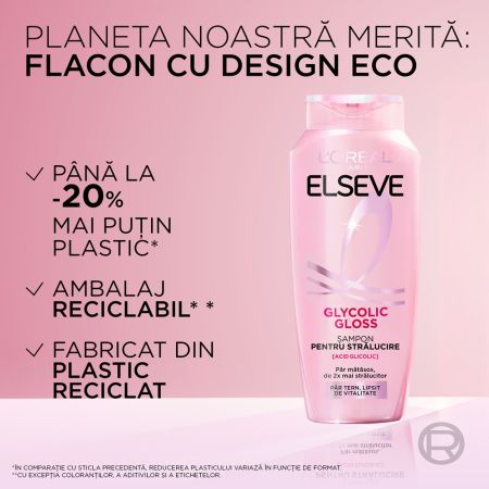 Sampon pentru stralucirea parului Glycolic Gloss, 250 ml, Elseve 663203