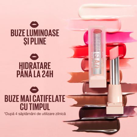 Balsam de buze cu pigmenti luminosi 04 Cherry Swirl Lifter Glaze, 3 g, Maybelline 663378