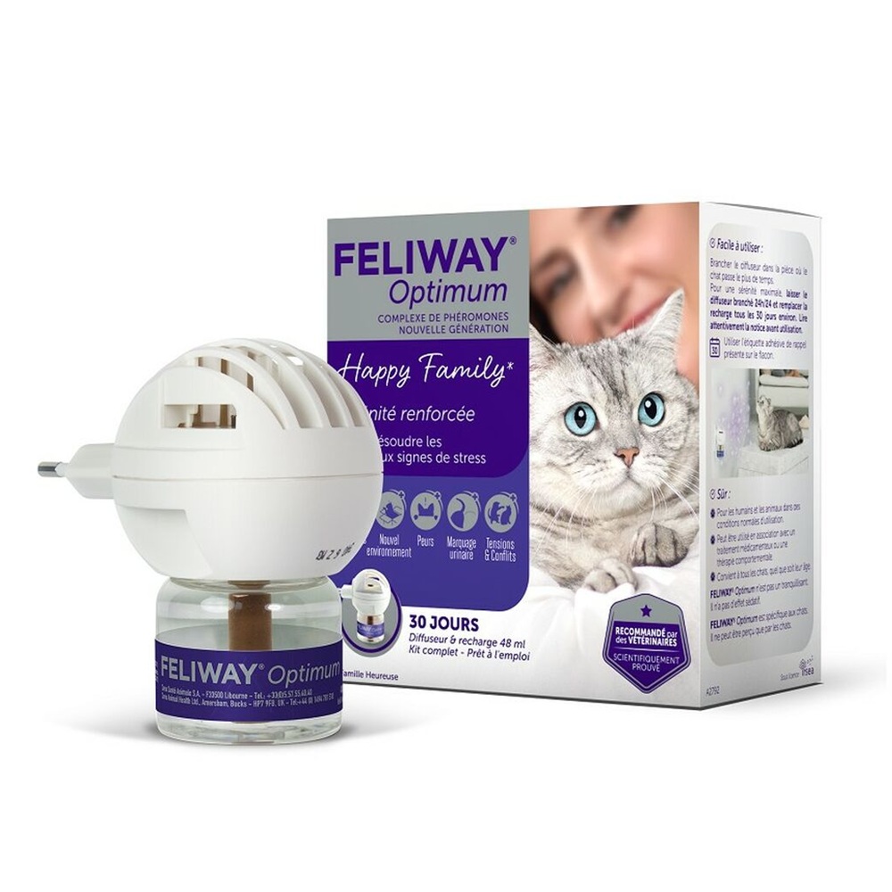 Difuzor pentru pisici + rezerva Feliway Optimum, 48 ml, Ceva Sante