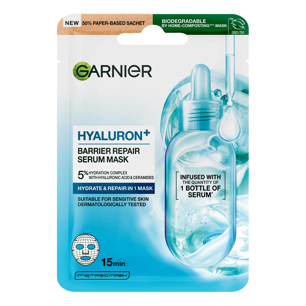 Masca hidratanta si reparatoare Hyaluron Barrier Repair, 28 g, Garnier