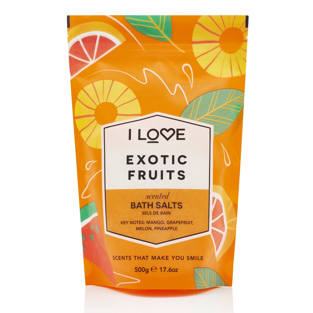 Sare de baie Exotic Fruits Signature, 500 g, I Love