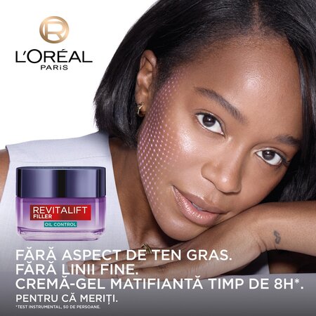 Crema matifianta cu acid hialuronic Revitalift Filler, 50 ml, L'Oreal Paris 663476