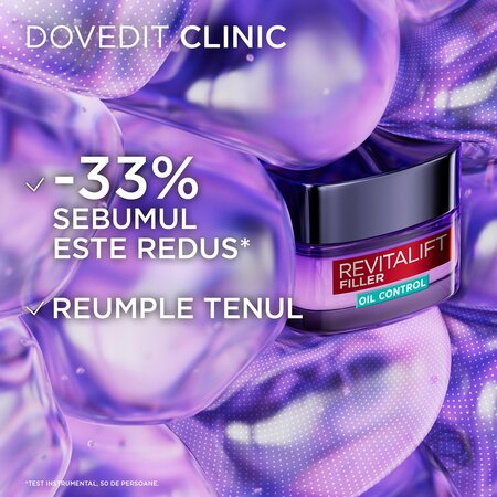 Crema matifianta cu acid hialuronic Revitalift Filler, 50 ml, L'Oreal Paris 663477
