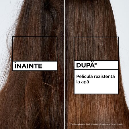 Ser pentru par neted si stralucitor Fructis Keratin Sleek, 50 ml, Garnier 663498
