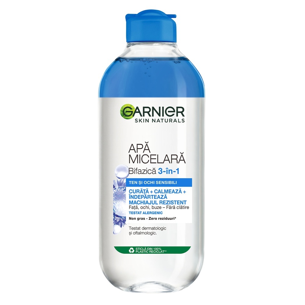 Apa micelara bifazica cu albastrele Skin Naturals, 400 ml, Garnier