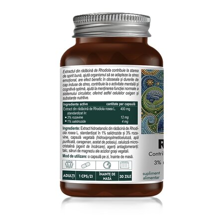 Rhodiola, 30 capsule vegetale, Hyllan Pharma 663629
