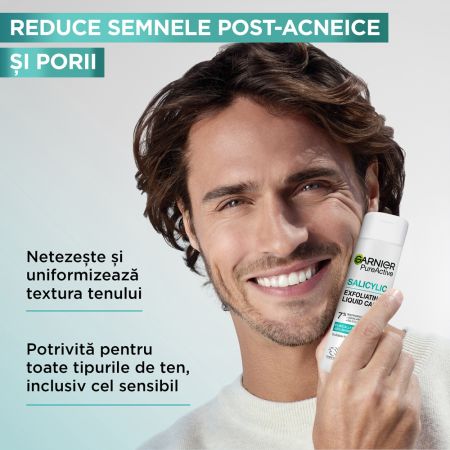Lotiune tonica cu acid salicilic Pure Active, 120 ml, Garnier 663785