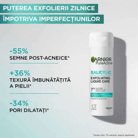 Lotiune tonica cu acid salicilic Pure Active, 120 ml, Garnier 663786