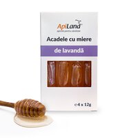 Acadele cu miere de lavanda, 4 bucati x 12 g, ApiLand