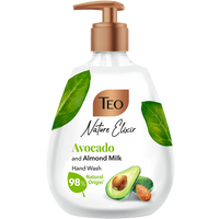 Sapun lichid cu avocado si lapte de migdale, Nature Elixir, 400 ml, Teo