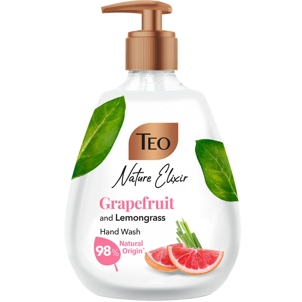 Sapun lichid cu pink grapefruit & lemongrass Nature Elixir, 400 ml, Teo