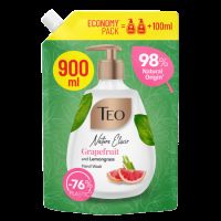 Rezerva sapun lichid cu pink grapefruit si lemongrass Nature Elixir, 900 ml, Teo
