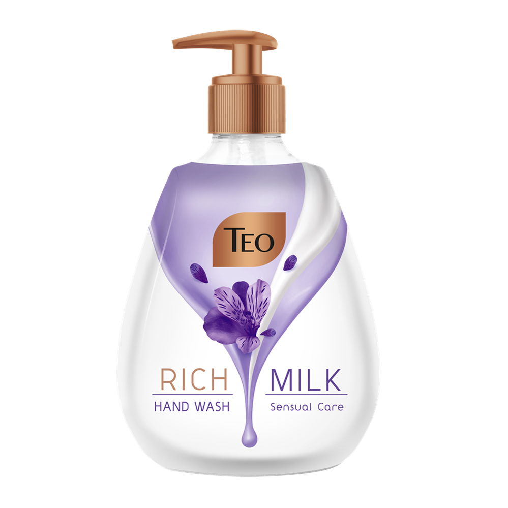 Sapun lichid Rich Milk Sensual Care, 400 ml, Teo