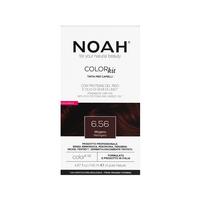 Vopsea de par naturala fara amoniac 6.56 Mahon Color kit, 140 ml, Noah