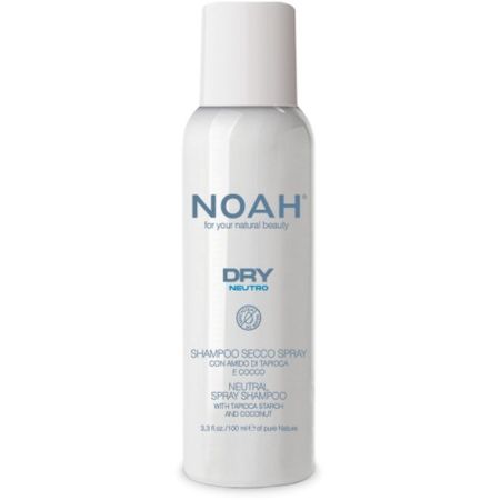 Sampon uscat fara apa cu amidon de tapioca si cocos Neutral Dry, 100 ml, Noah