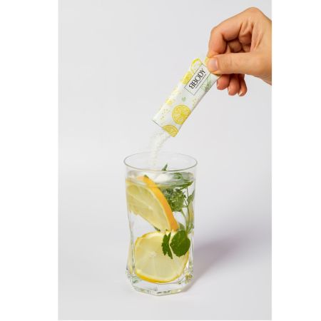 Electroliti naturali cu lamaie si menta Clean Electrolyte Mix, 20 stickuri, BBody 664085